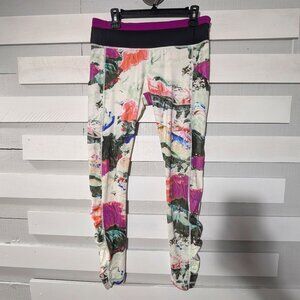 EUC Lululemon Speed Tight III Pigment Wave Multi Leggings 10 Regal Plum pants
